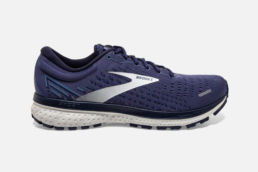 Brooks Ghost 13 Road Running Shoes Mens Navy/Silver 413267-KMB